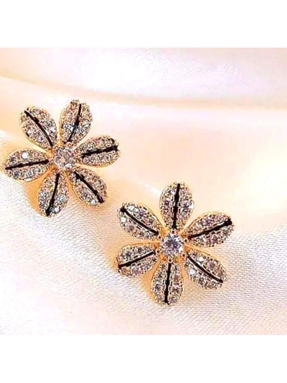 Flower Stud Earrings - Dainty Allergy friendly Bling